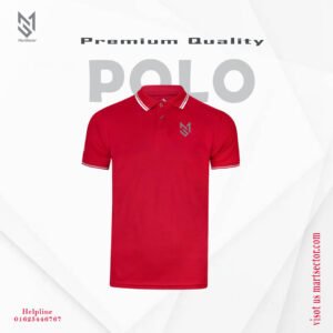 China mash Fabric polo T-shirt red colour